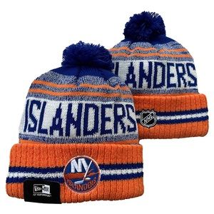 New Era Islanders Blue and Orange Knit Beanie